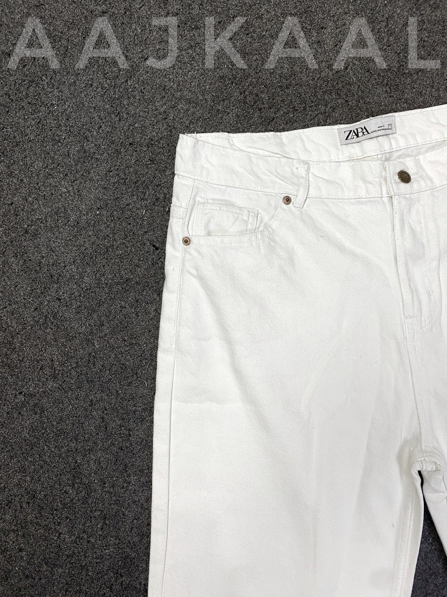 Unisex White Denim Pants