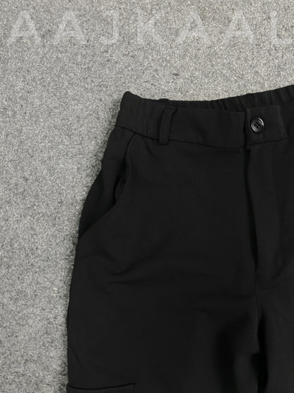 Men Black 6 Pocket Cargo Pants