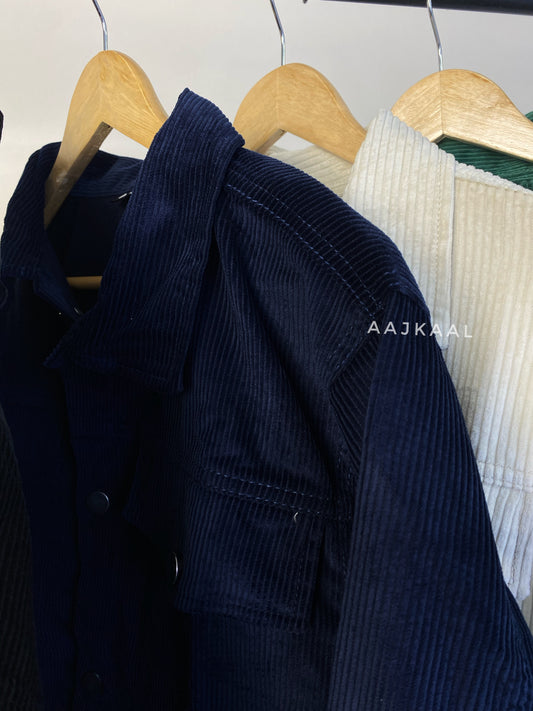 Navy Blue Corduroy Jacket