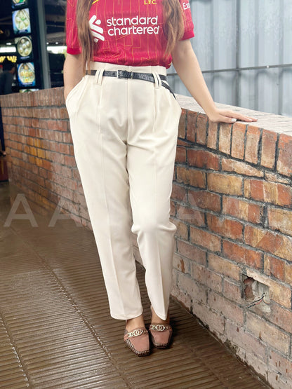 Off-White High Waisted Formal Pant