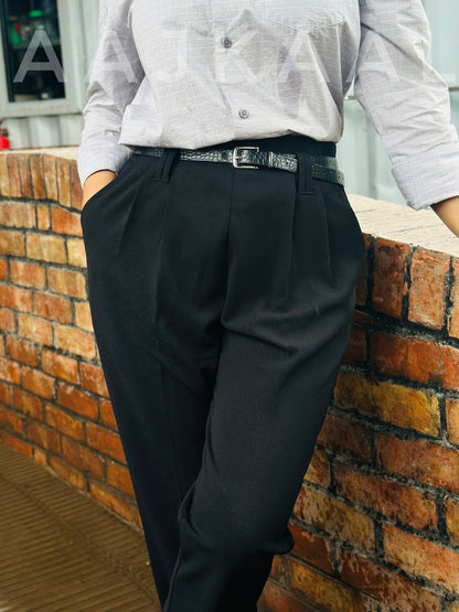 Black High Waisted Formal Pant