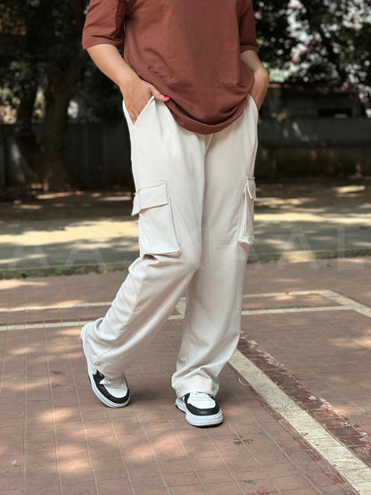 Women Off-white 6 Pocket Cargo Pants