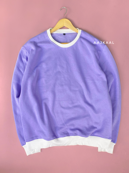 Light Purple Contrasted Sweatshirt