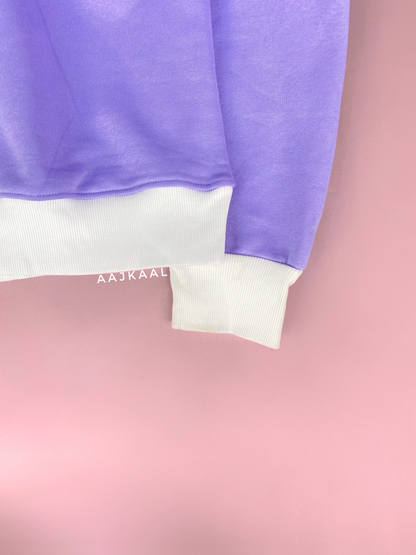 Light Purple Contrasted Sweatshirt