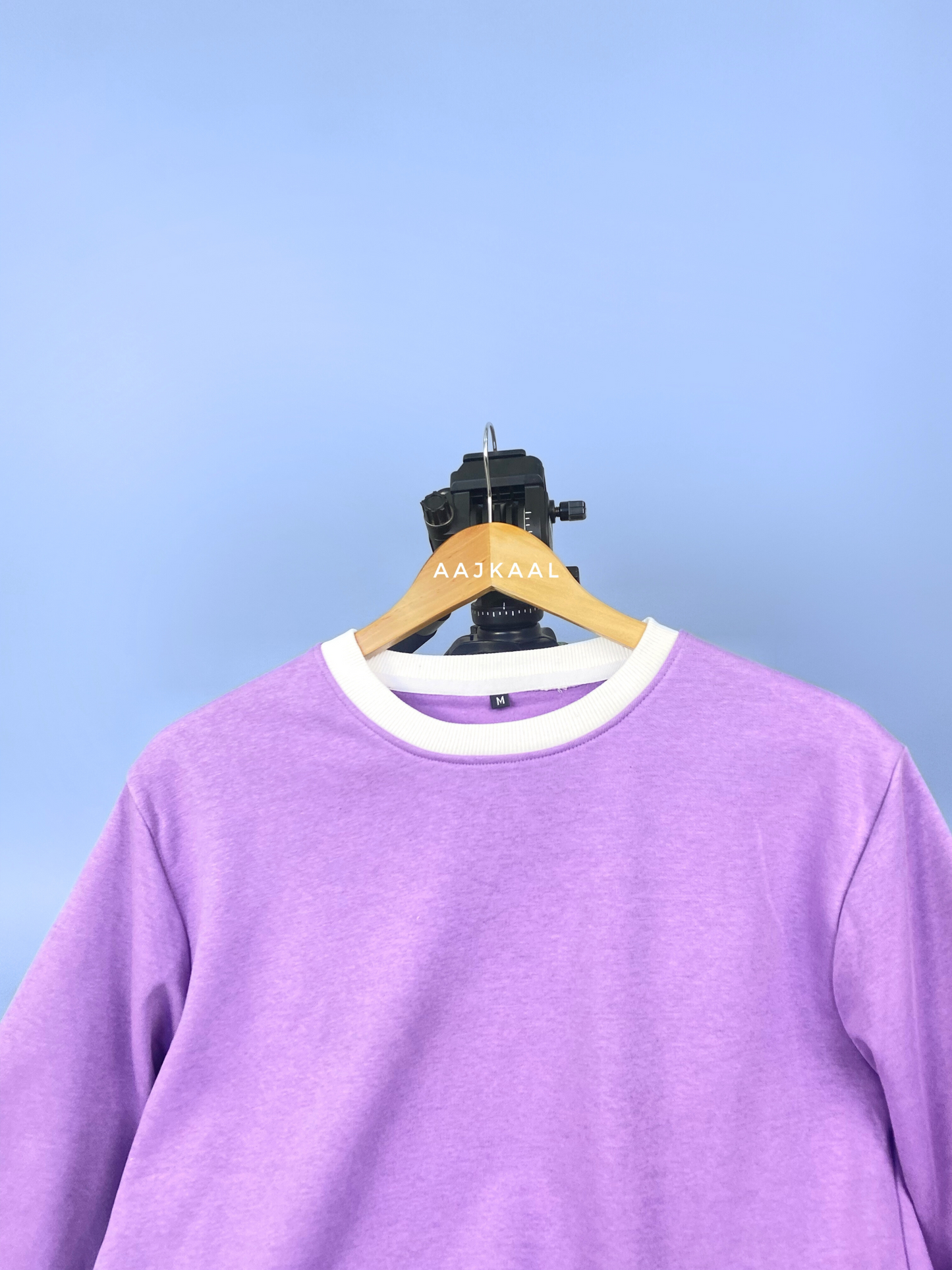 Lavender Contrasted Sweatshirt