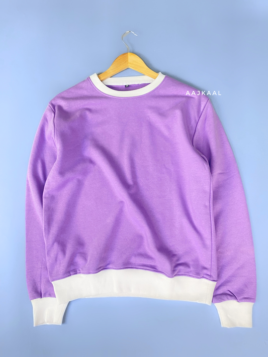 Lavender Contrasted Sweatshirt