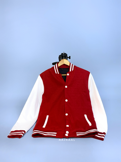 Unisex Maroon Varsity Jacket