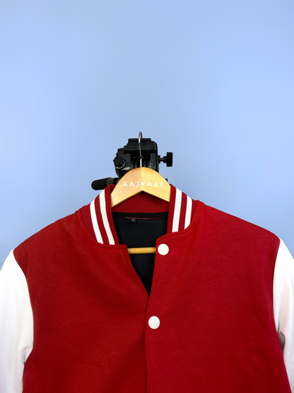 Unisex Maroon Varsity Jacket