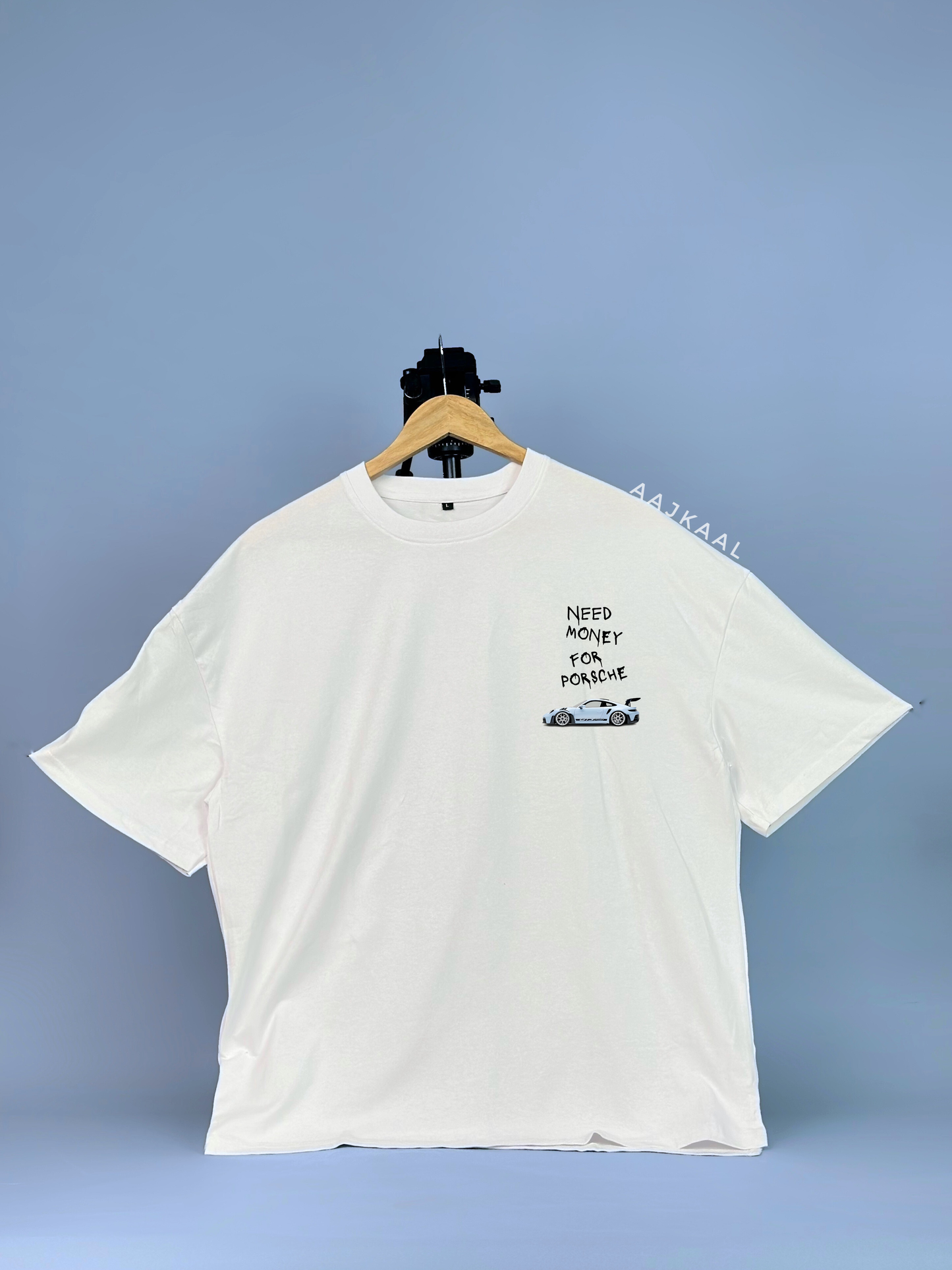 Need Money For Porsche Printed Oversized T-shirt