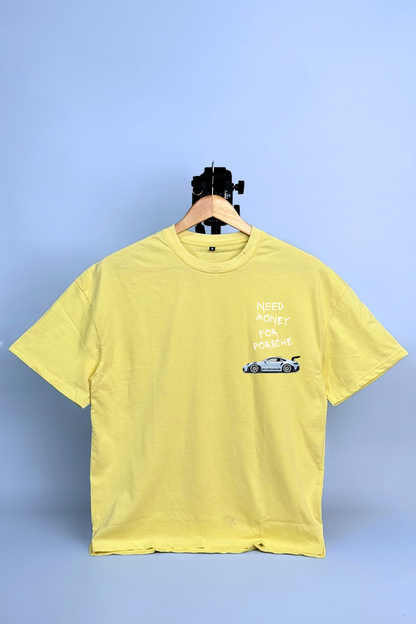 Need Money For Porsche Printed Oversized T-shirt