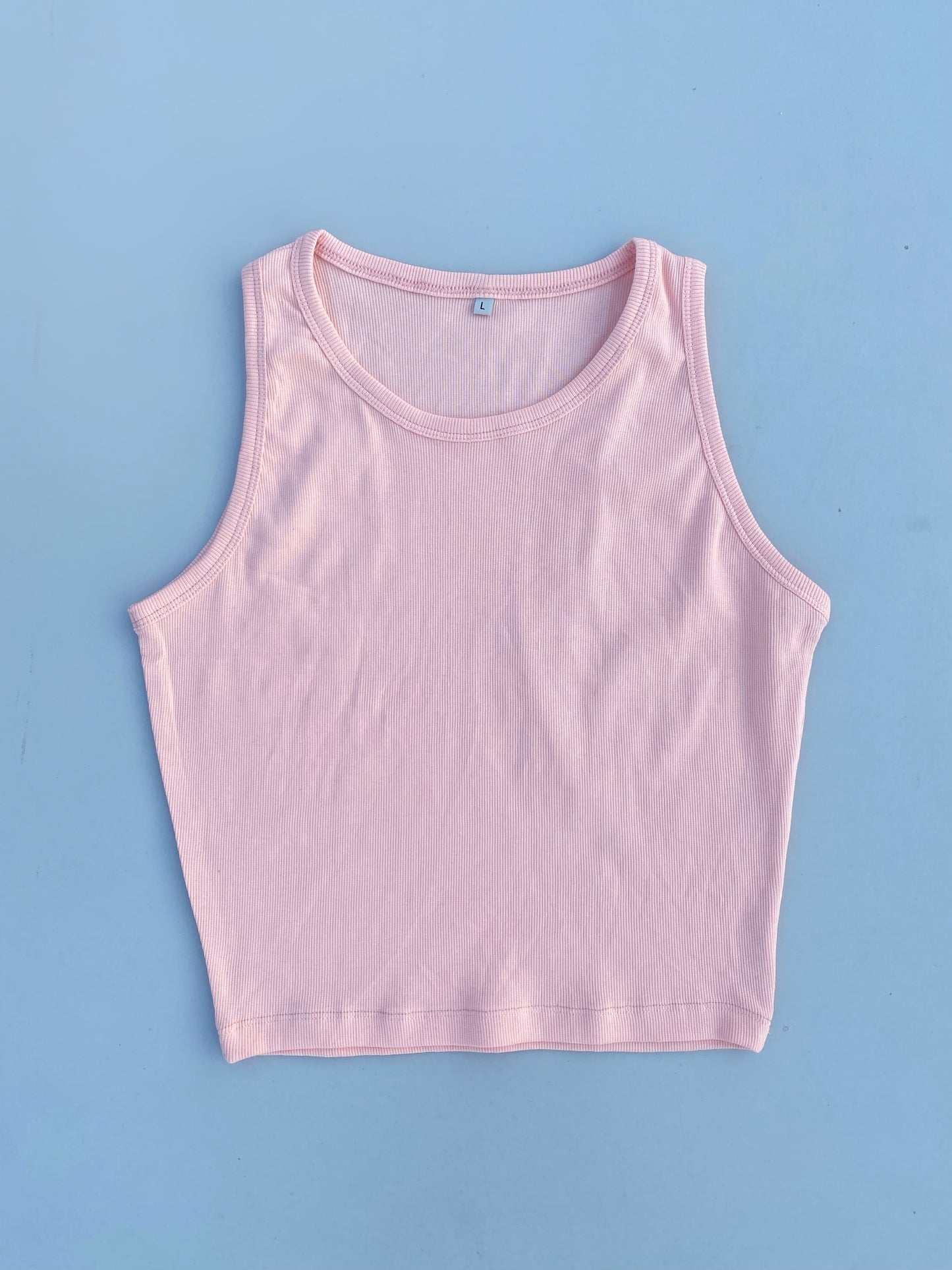 Baby Pink Color Sleeveless Tank Top