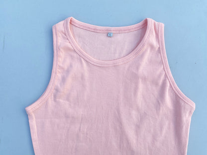 Baby Pink Color Sleeveless Tank Top