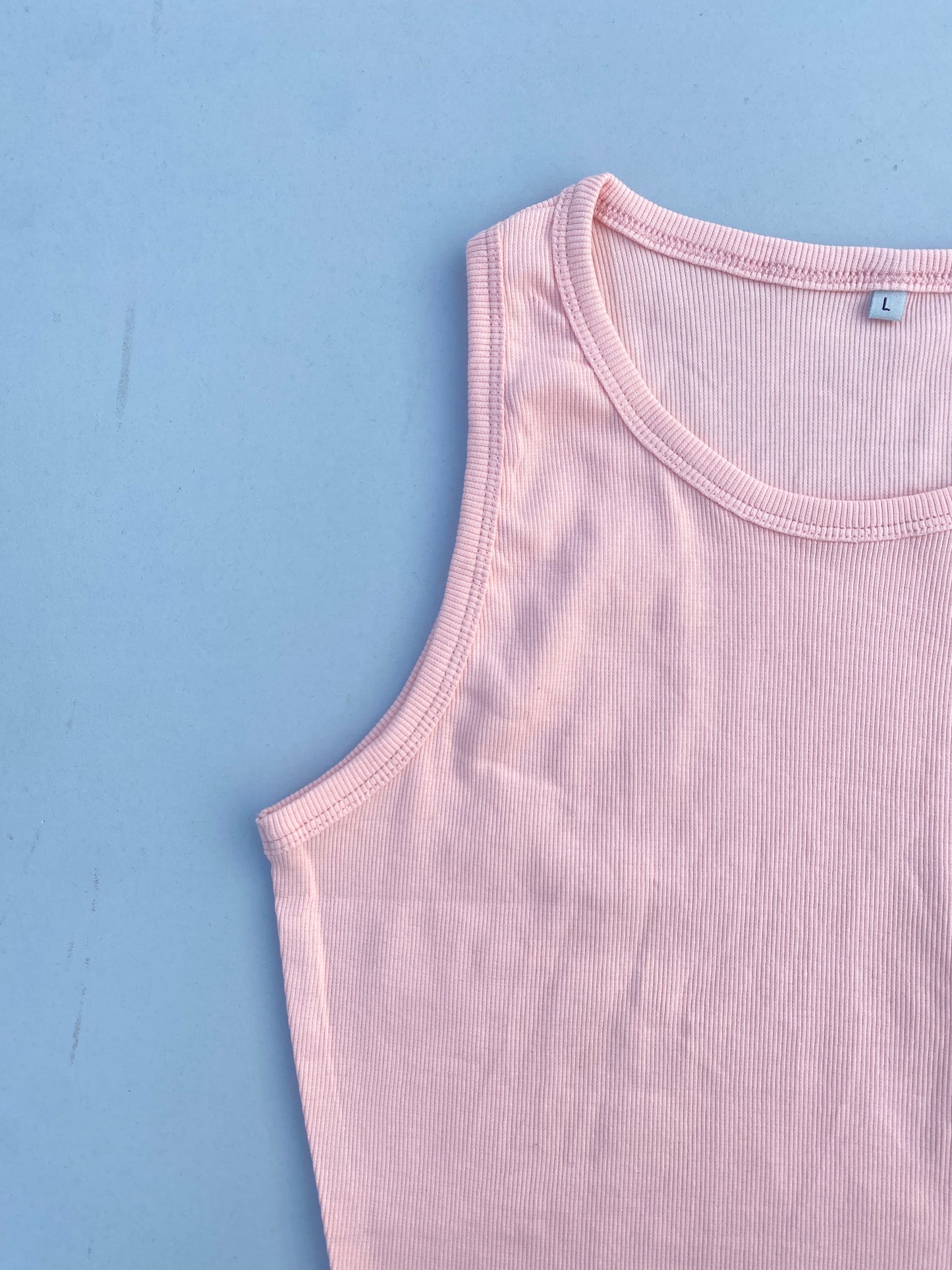 Baby Pink Color Sleeveless Tank Top