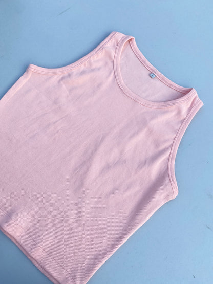 Baby Pink Color Sleeveless Tank Top