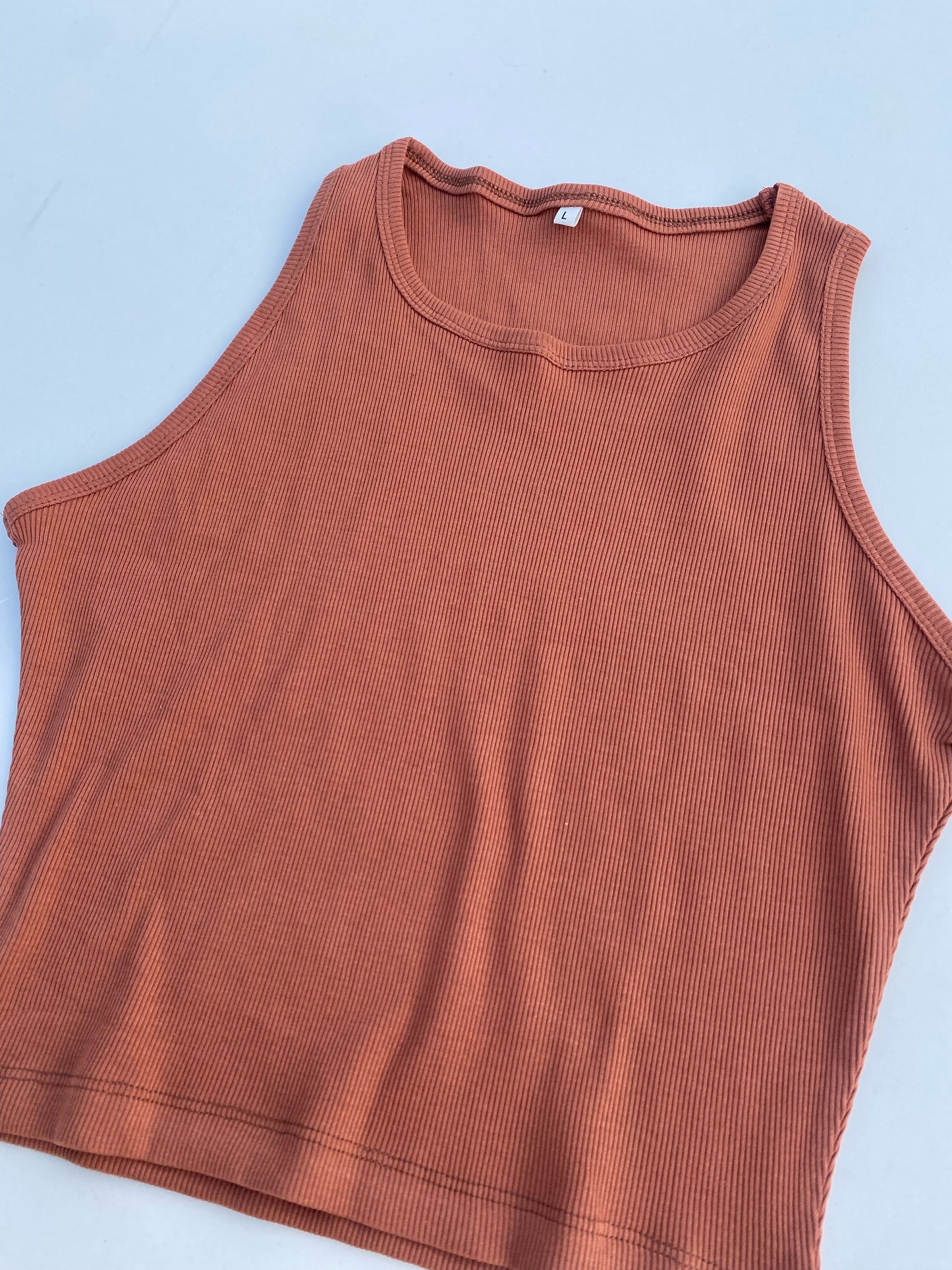 Chocolate Color Sleeveless Tank Top