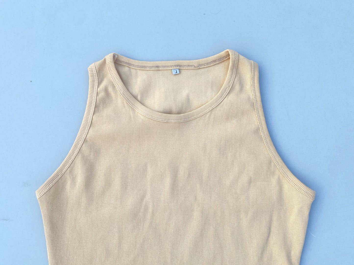 Beige Color Sleeveless Tank Top