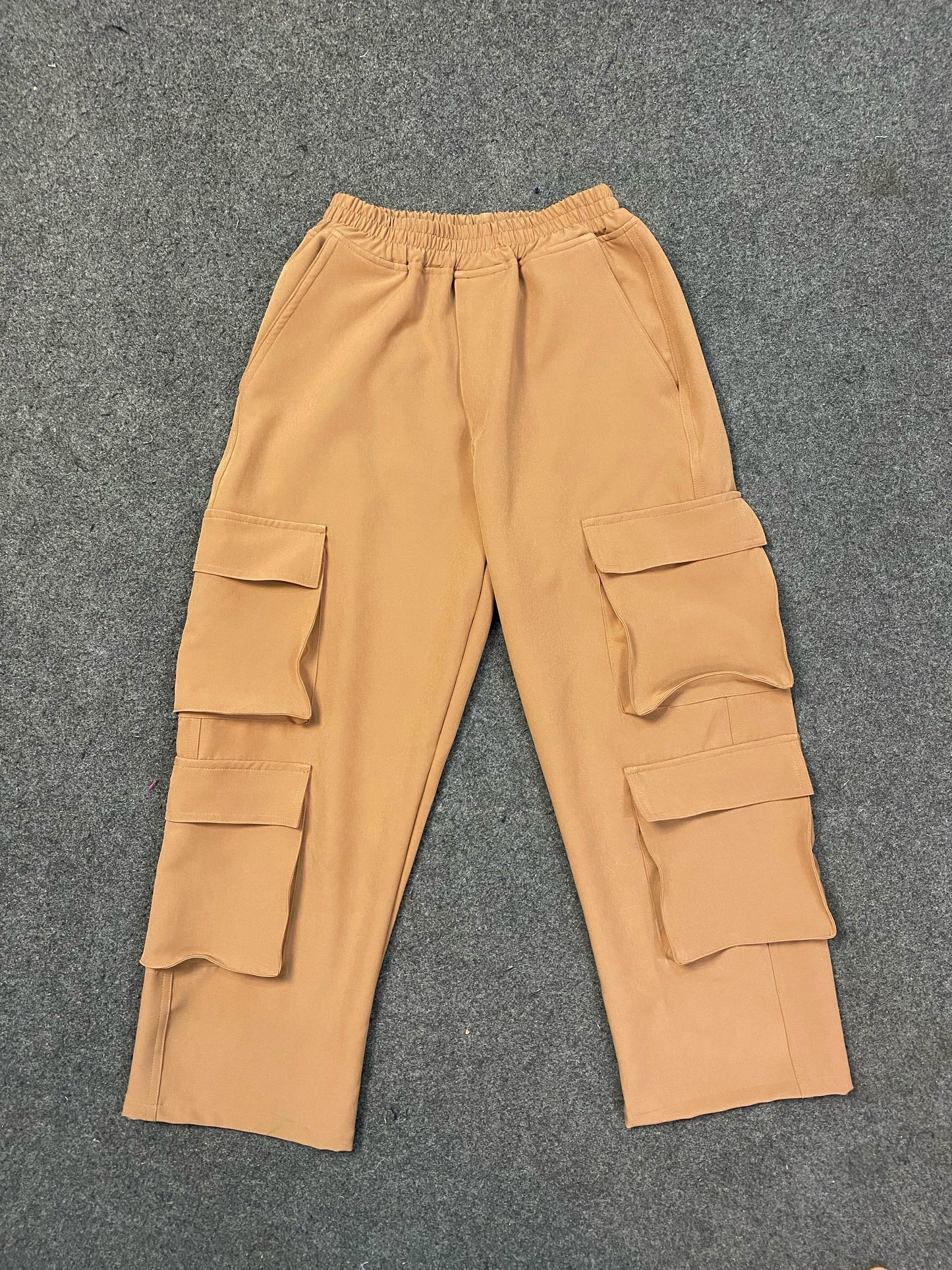 Unisex Beige 8 Pocket Cargo Pants