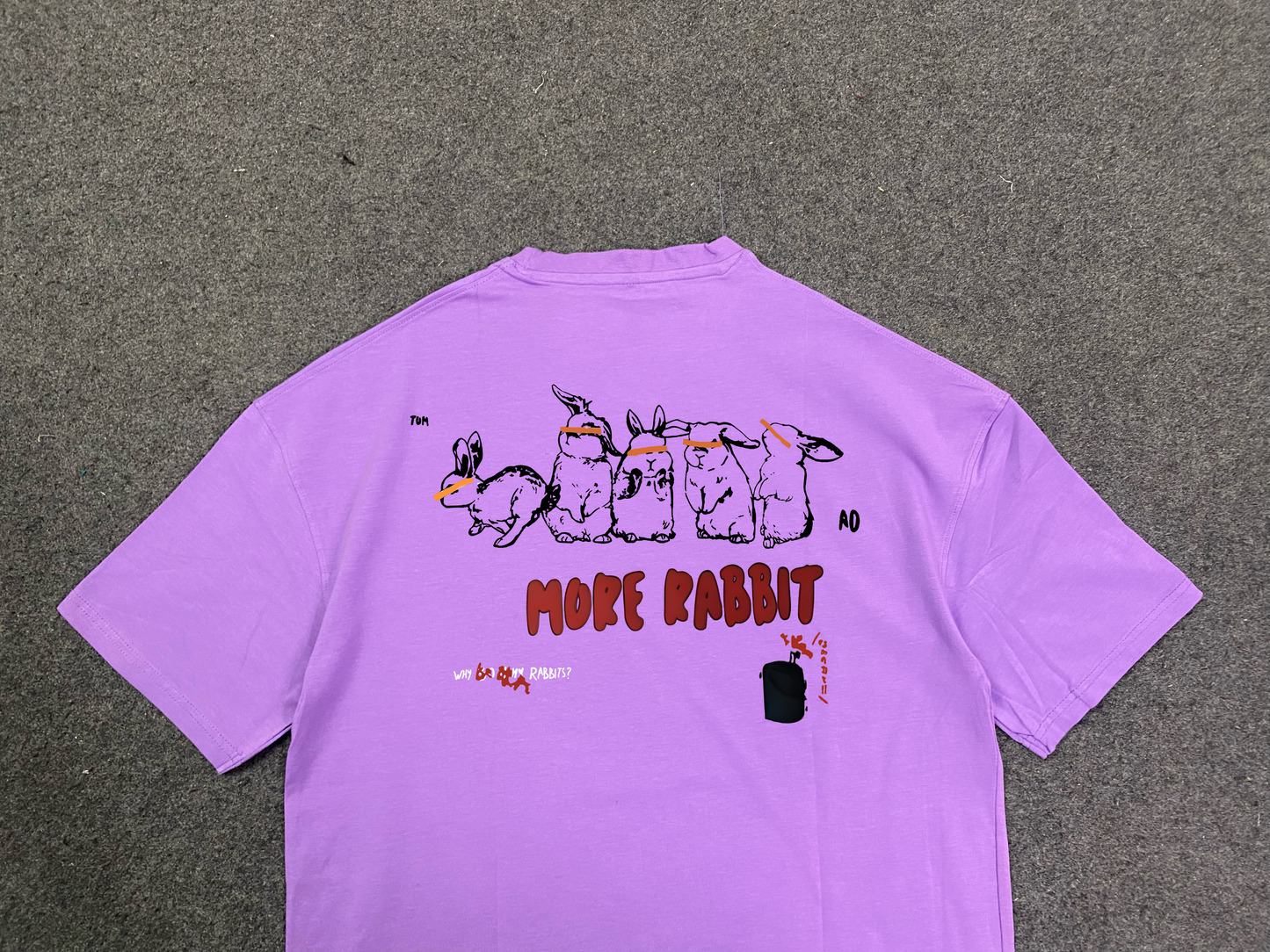 Why so many Rabbits Printed Oversized T-shirt