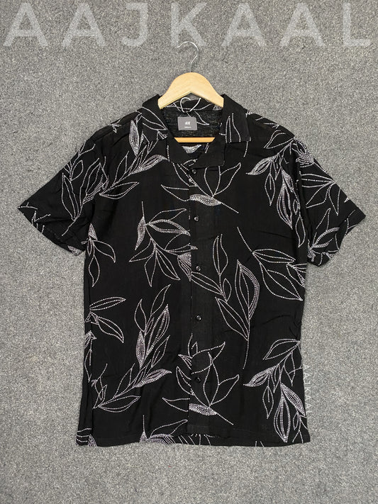 Unisex Island Black Cuban Shirt