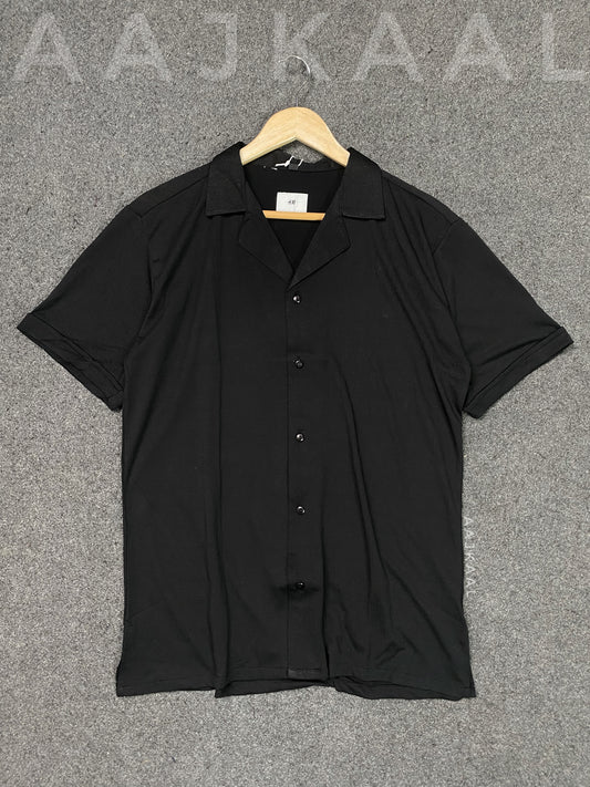 Unisex Black Cuban Shirt