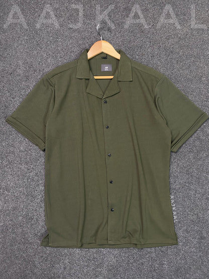 Unisex Olive Cuban Shirt