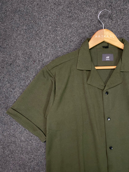 Unisex Olive Cuban Shirt