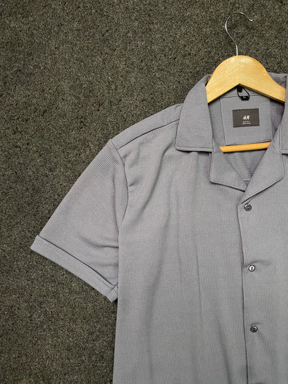 Unisex Dark Gray Cuban Shirts